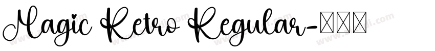 Magic Retro Regular字体转换